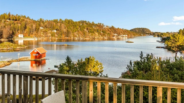 Utsikt fra terrassen.