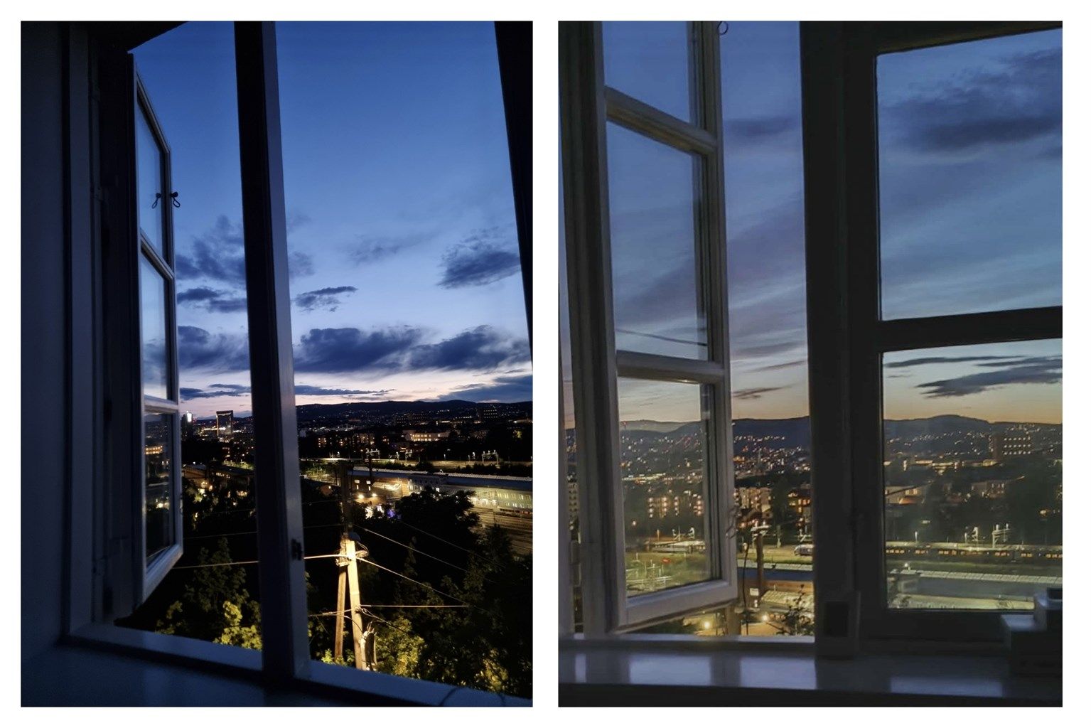 Selgers egne bilder fra utsikten på kveldstid. 