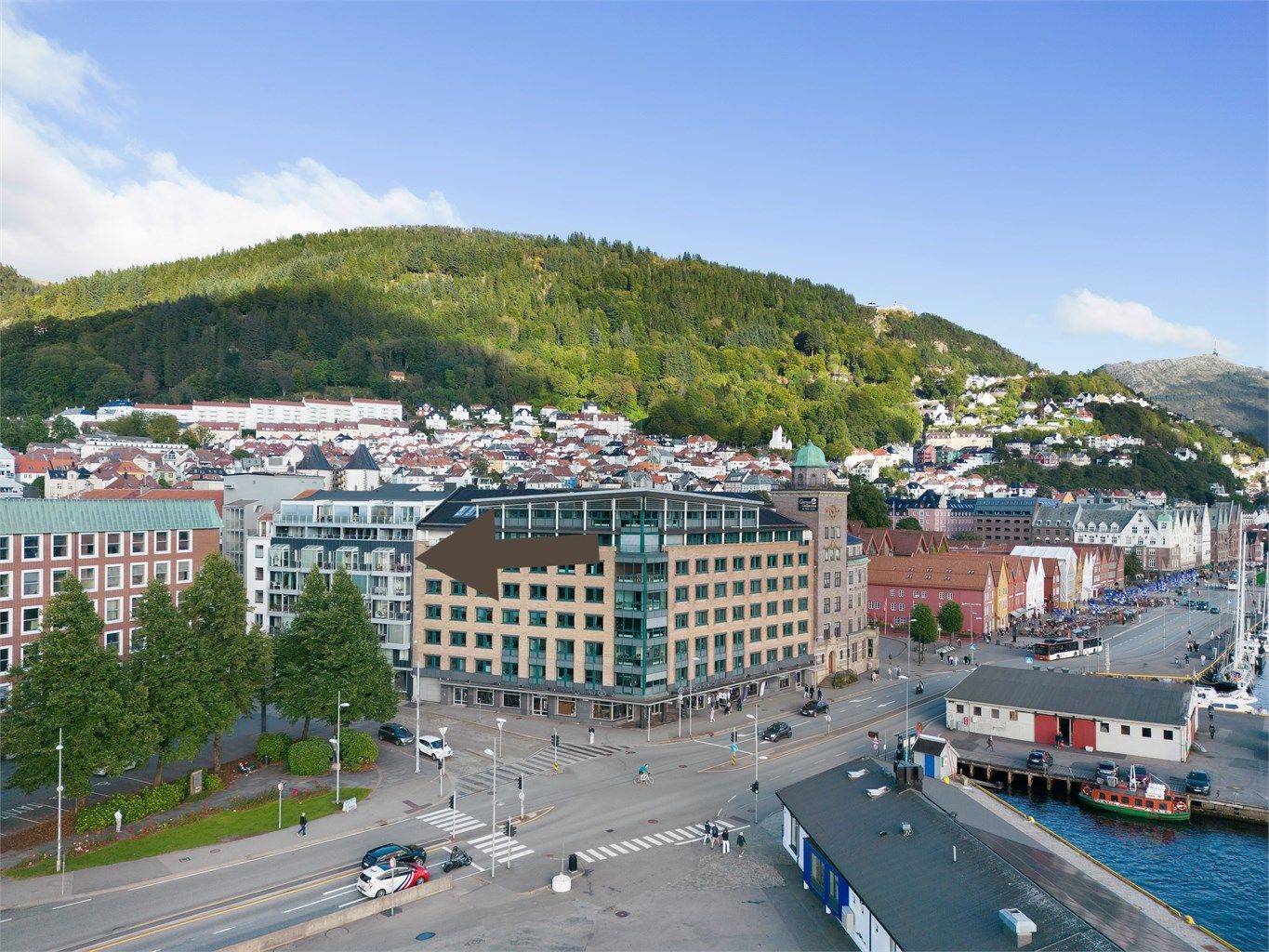 Leiligheten ligger i 6. etasje med nydelig utsikt. 
