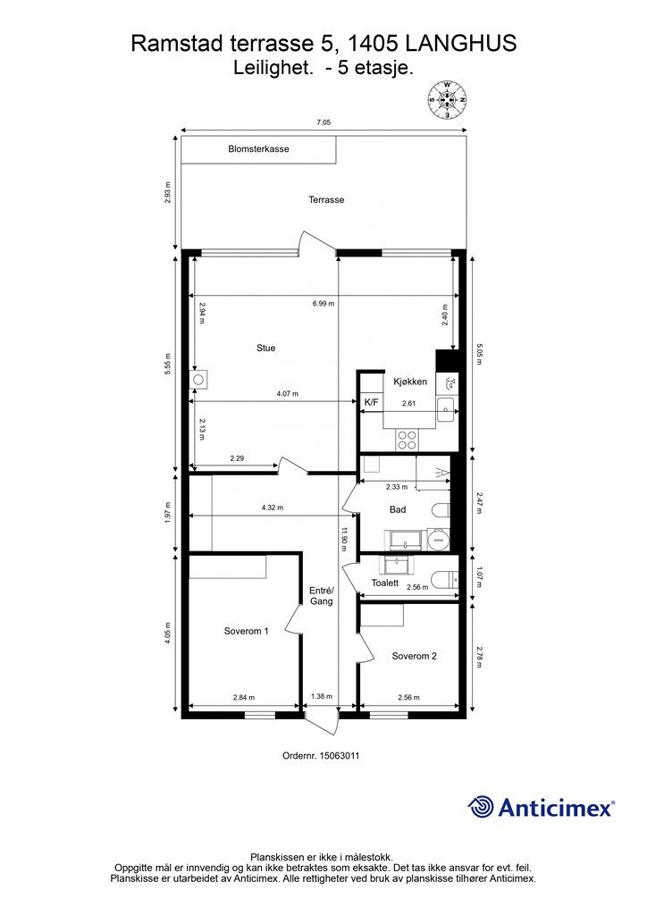 Plantegning - 5. etasje