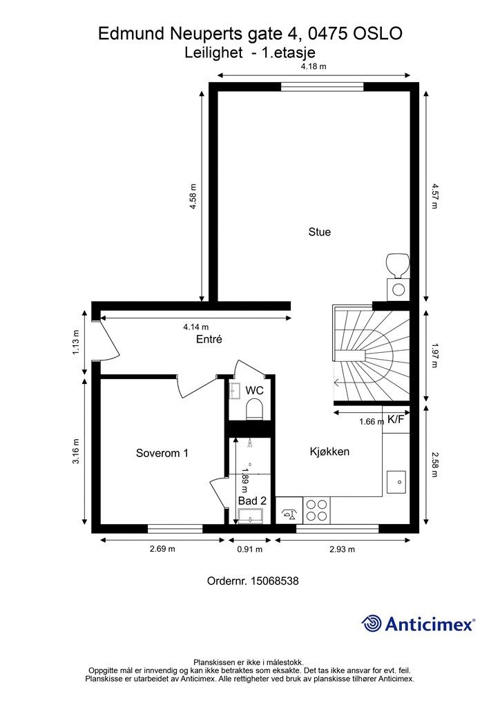 Plantegning 1. etasje. 