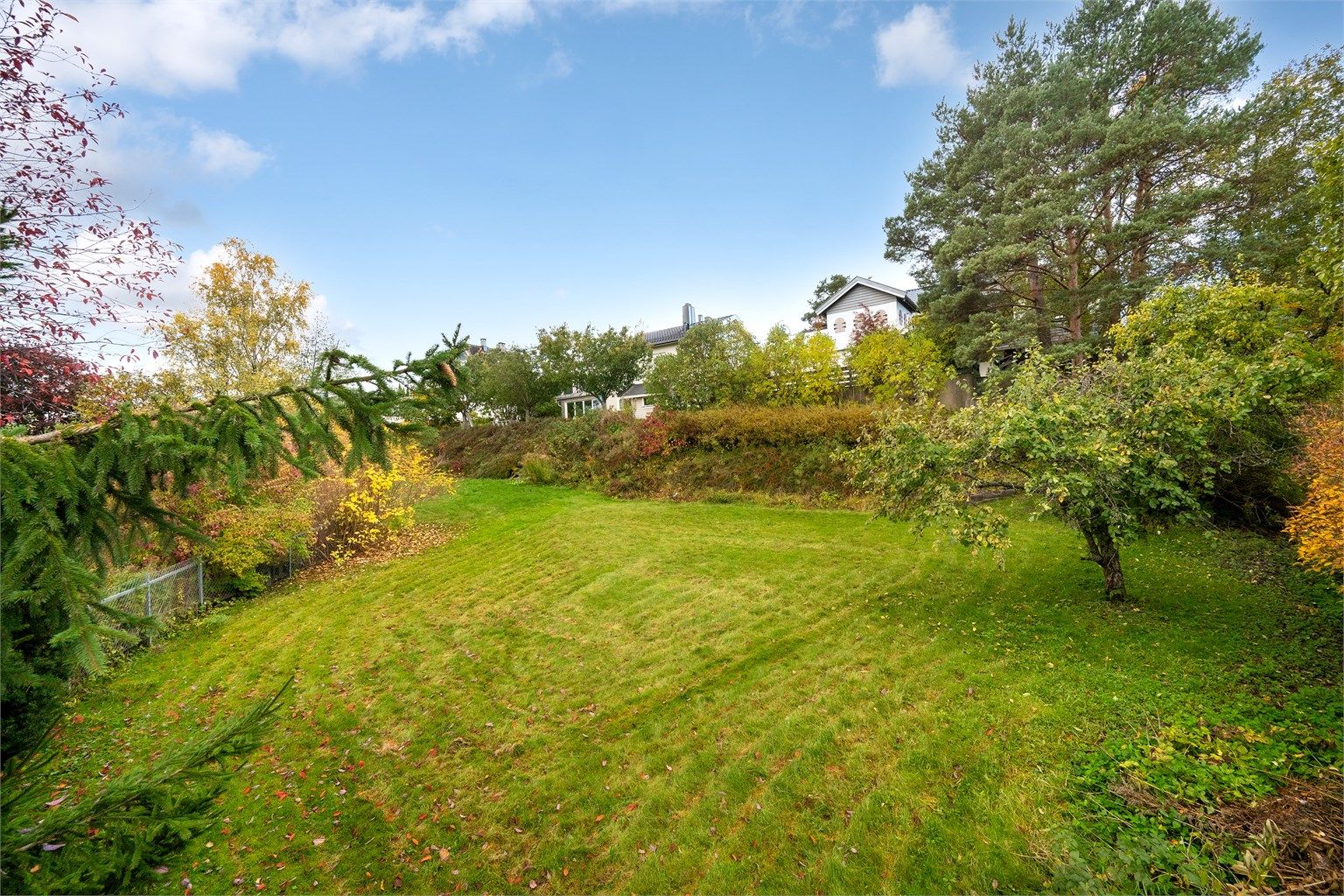 Sjeldent stor og idyllisk hage. 