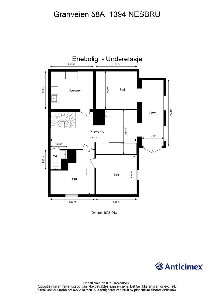 Plantegning - Underetasje