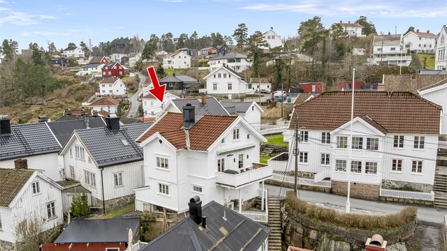 Går man opp Bakkevei kommer man til flere utsiktspunkter, barnehager og turstier i naturen.