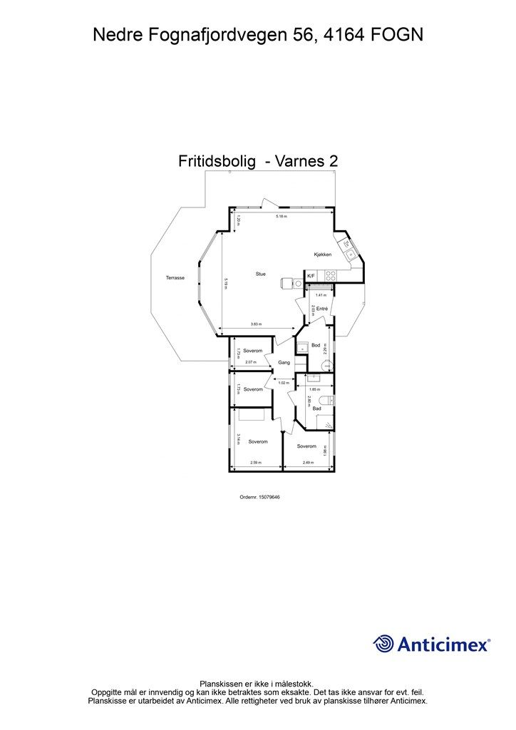 Plantegning - Nedre Fognafjordvegen 56