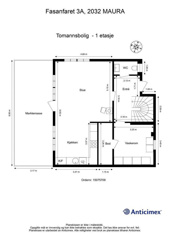 Plantegning 1 etasje.
