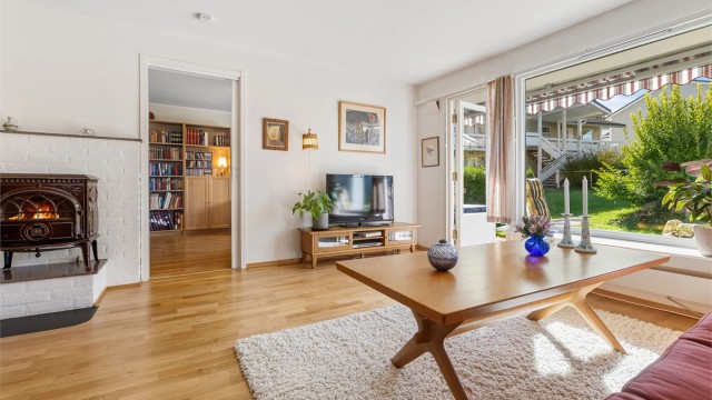 Stuen er enkel å innrede og med det tilstøtende rommet byr den på stor fleksibilitet i romløsninger.