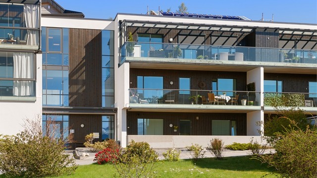 Moderne leilighetsbygg i Sameiet Åse Panorama 6, beliggende i et område med mye nyere bebyggelse