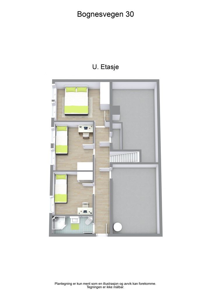 3 D plantegning underetasje