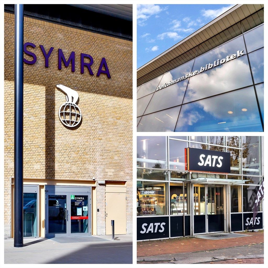 Lambertseter Senter har et bredt utvalg av butikker og caféer, samt bl.a. Vinmonopolet, Symra Kino, Deichmanske bibliotek og Sats treningssenter