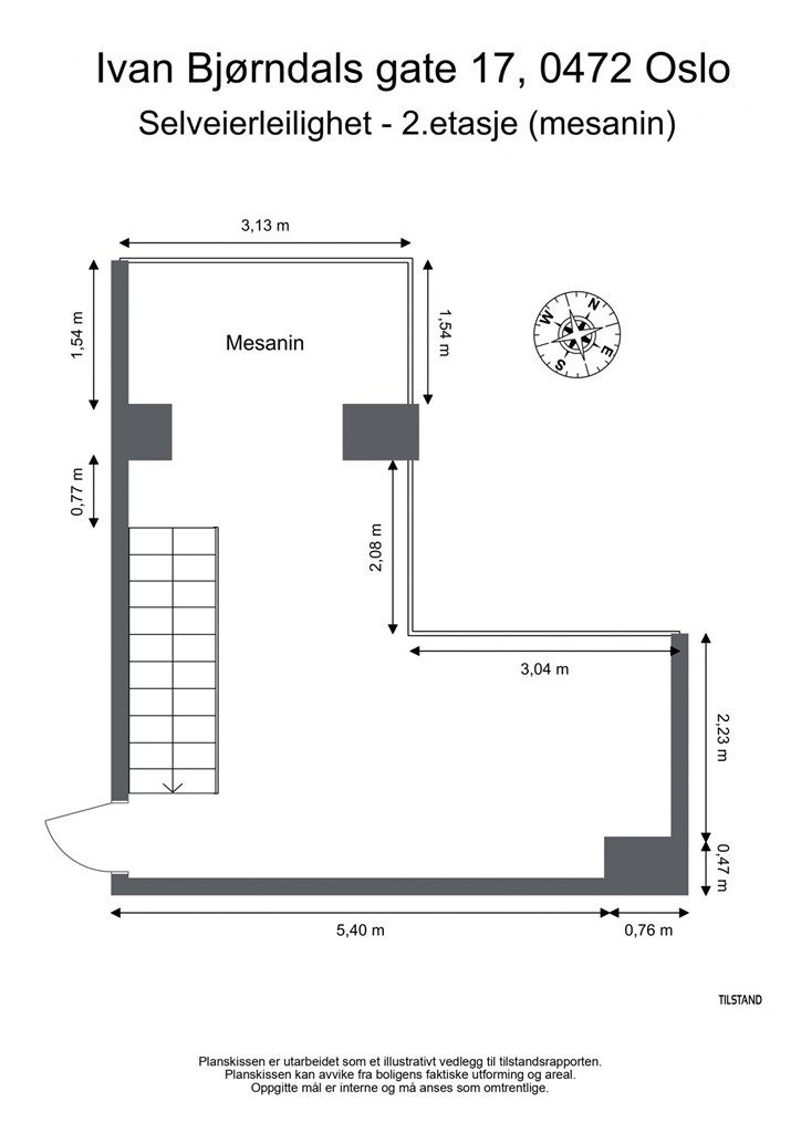 Plantegning 2. etasje (Mesanin)