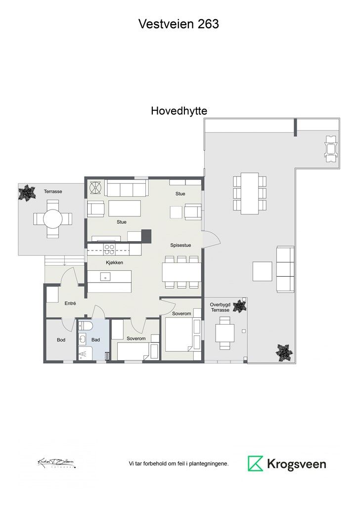 Plantegning hovedhytte