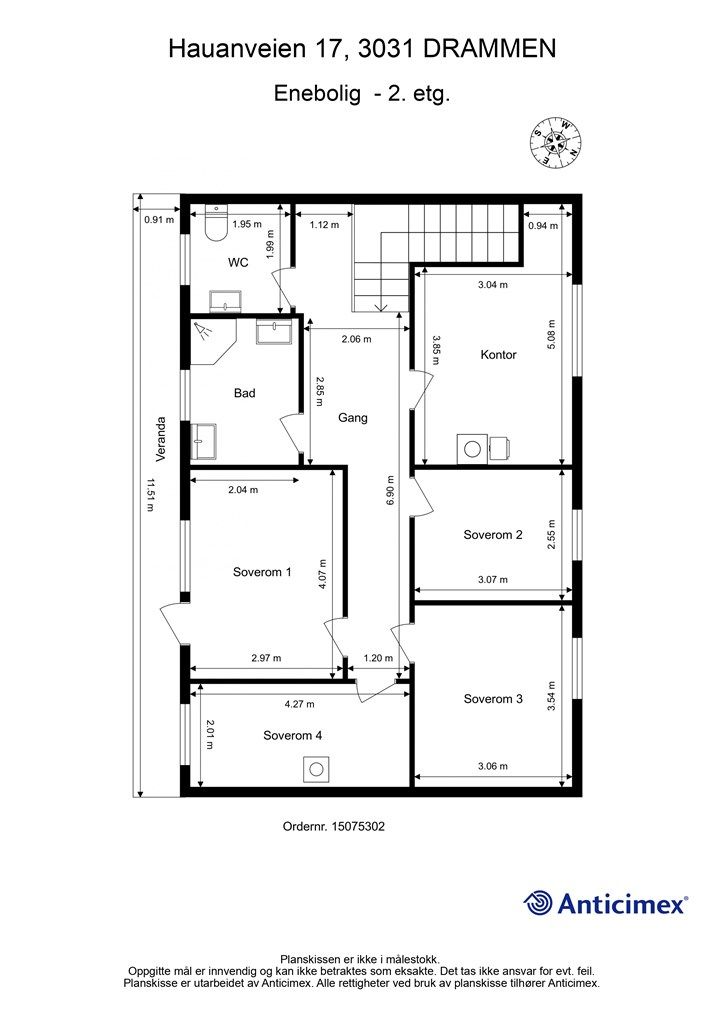 Plantegning - 2. etasje
