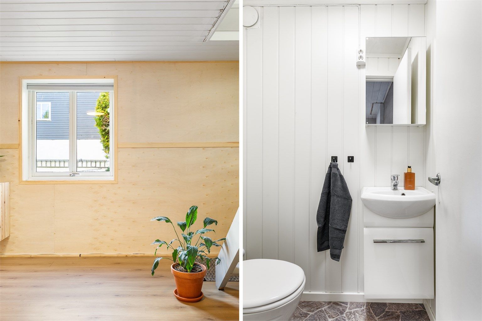 Toalettrom i underetasjen er spesielt praktisk siden badet finnes øverst i andre etasje.