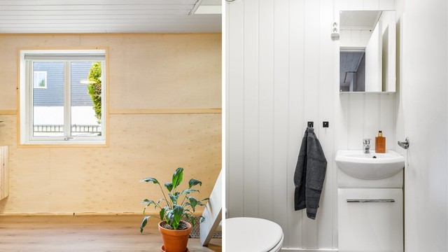 Toalettrom i underetasjen er spesielt praktisk siden badet finnes øverst i andre etasje.