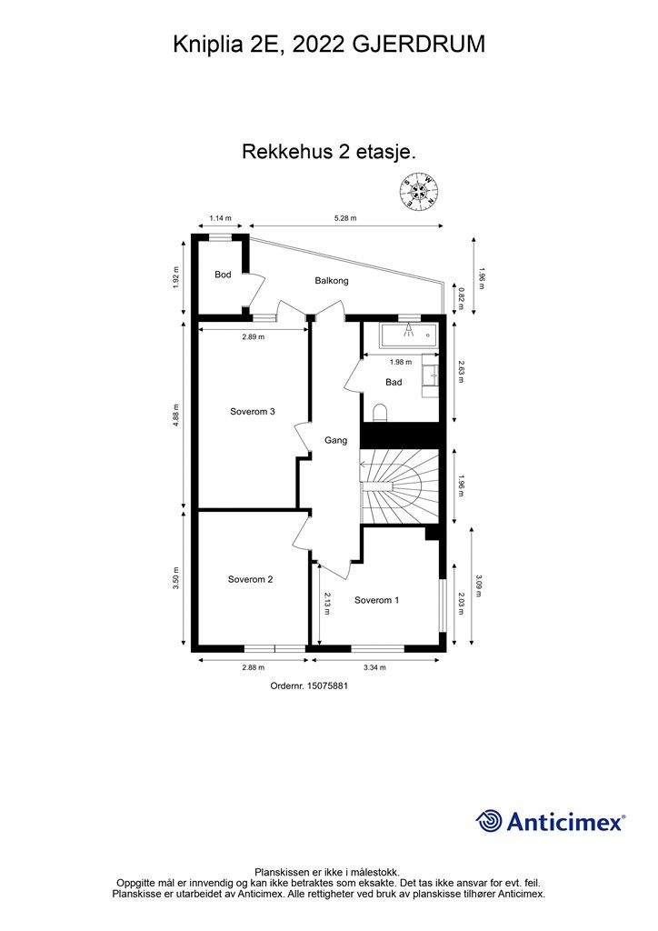 Plantegning 2 etasje
