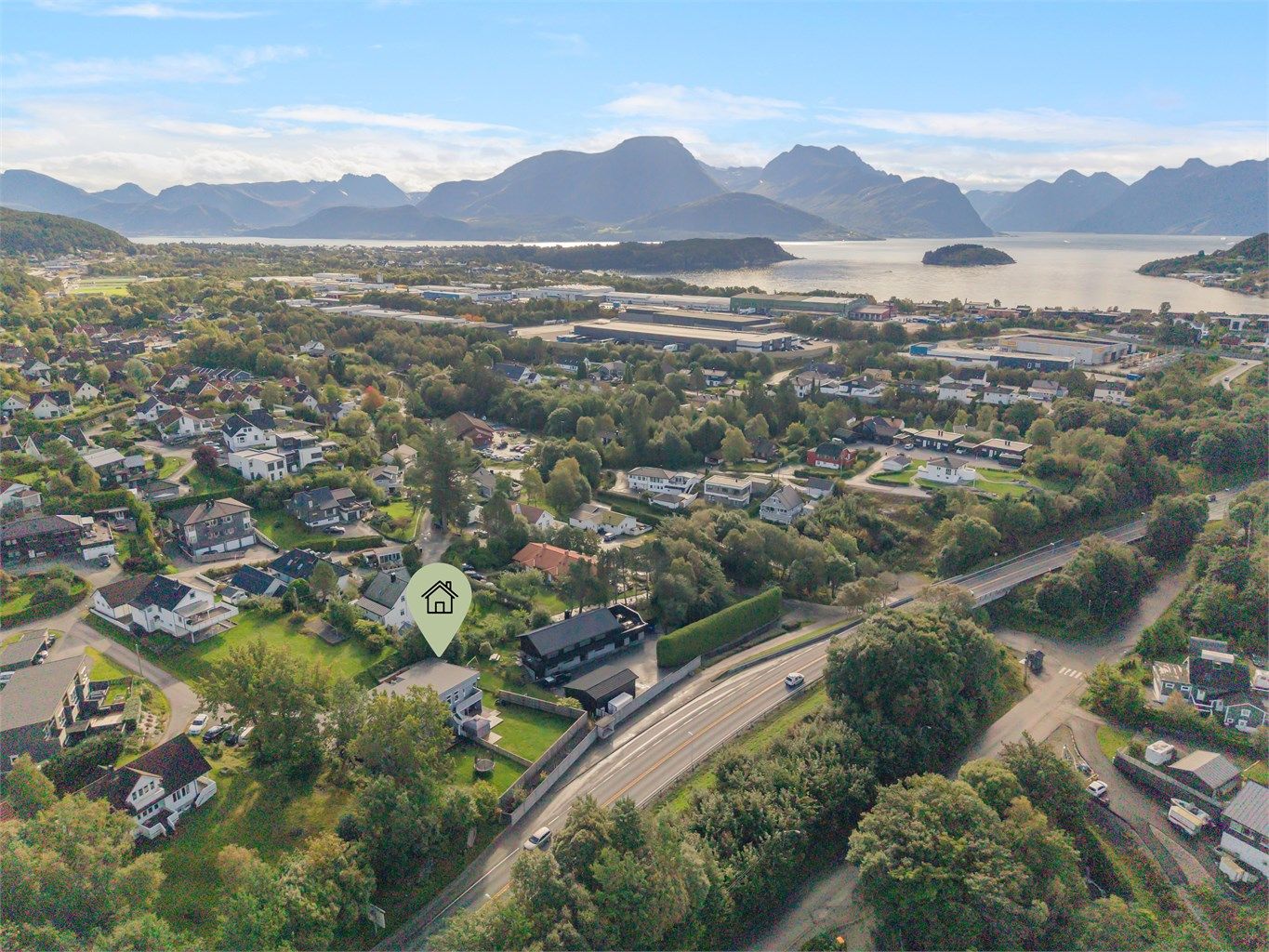 Dronefoto tatt fra nordvest