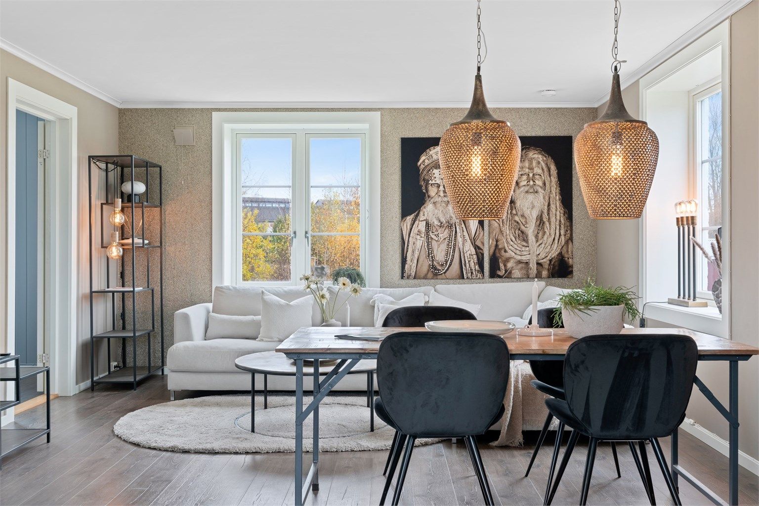 Leiligheten er vesentlig pusset opp de senere årene og er innflytningsklar. Bilde er tatt fra forrige salg