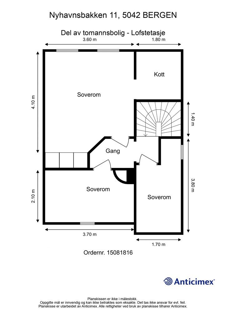 Plantegning - Loft.