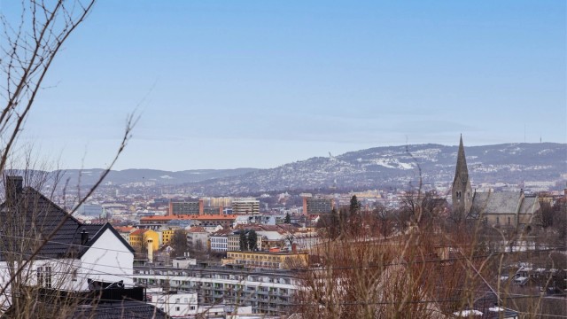 Fra balkongen er det en fantastisk utsikt over Oslo!