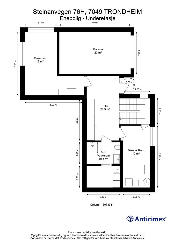 Plantegning underetasje