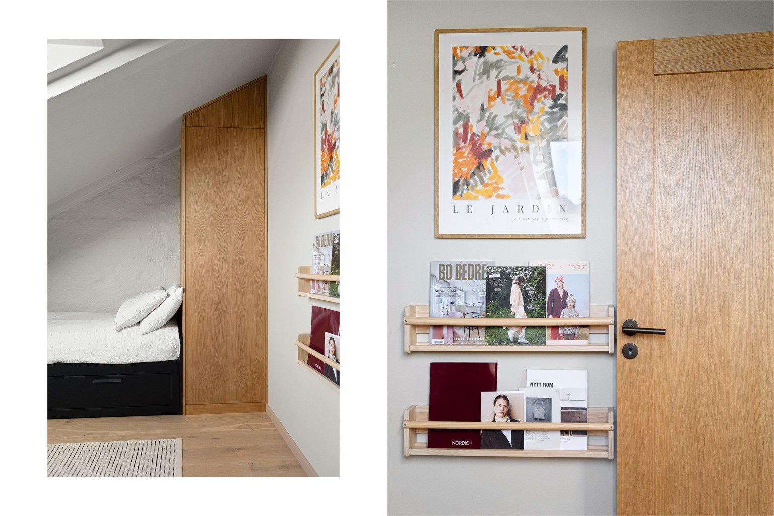 Sengen kan enkelt dras ut slik at det blir en dobbeltseng