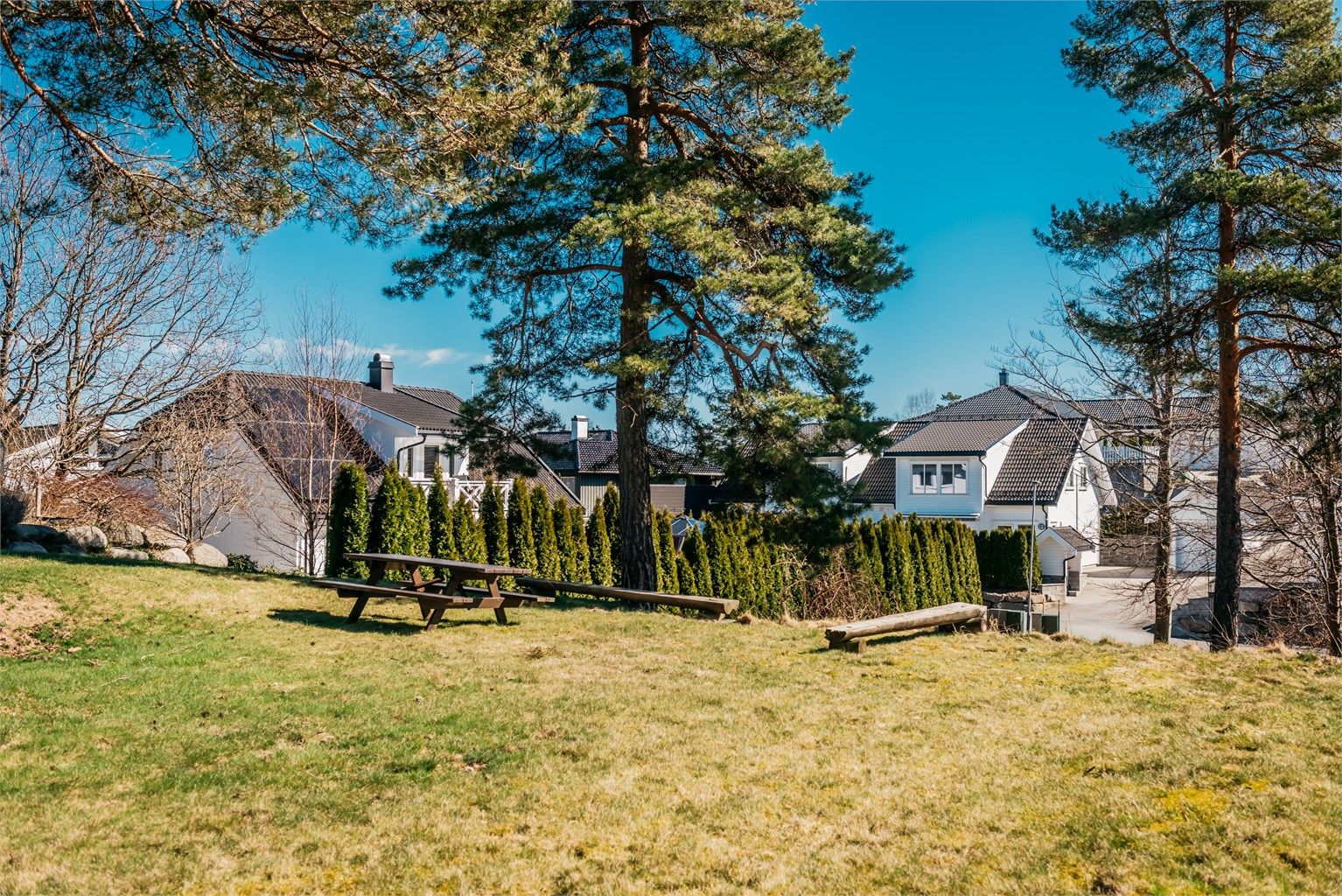 Boligen grenser til friareal.