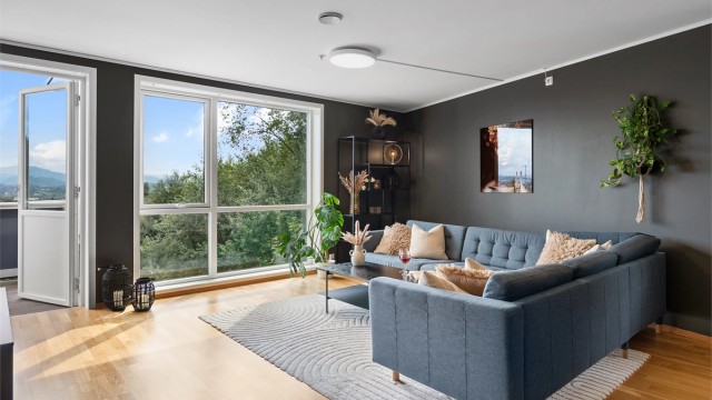 - God plass til en stor sofakrok -