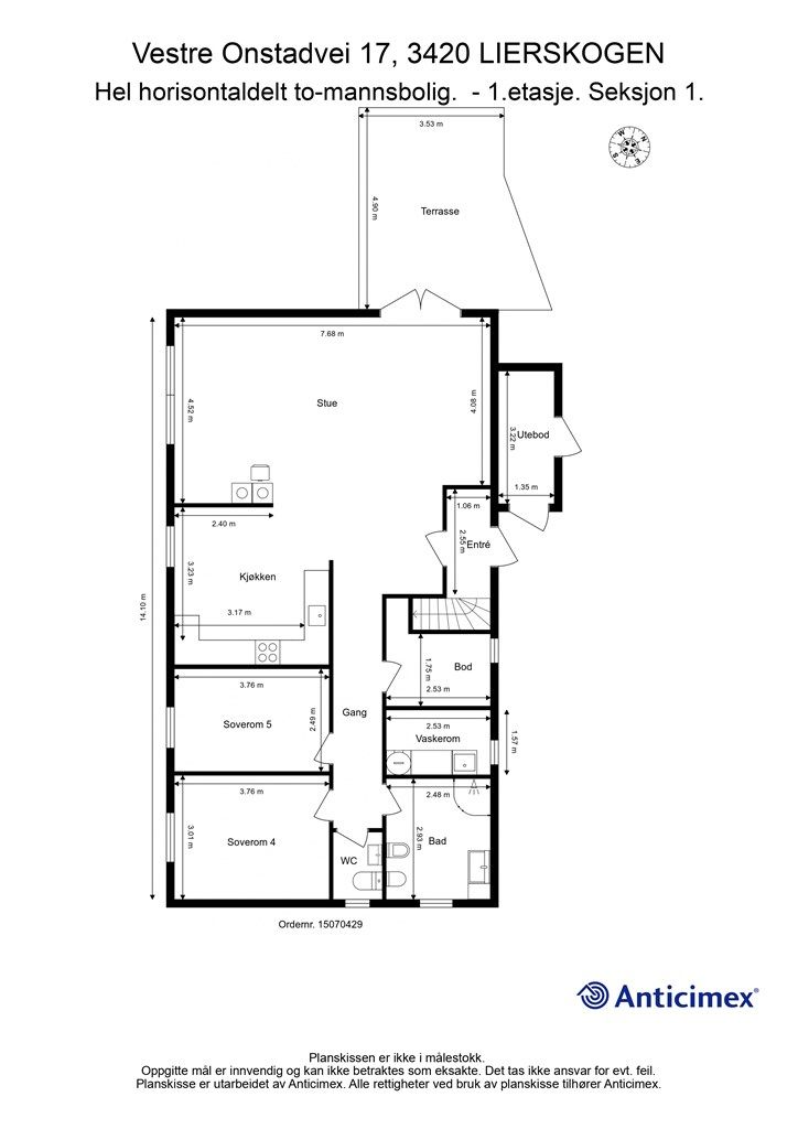 Plantegning - 1. etasje (seksjon 1)