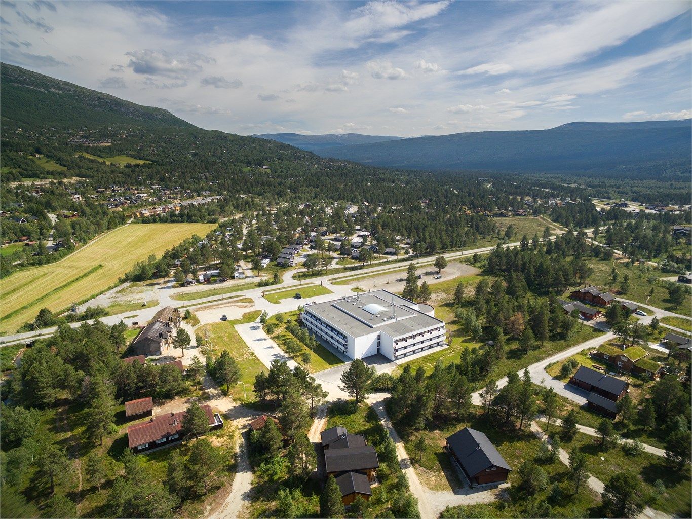 Dronebilde over nærområdet