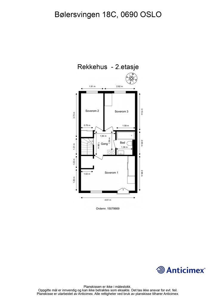 Plantegning - 2. etasje.