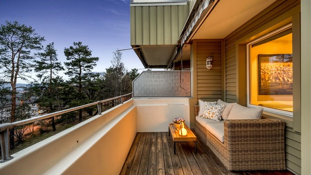 Kveldsstemning på balkongen.