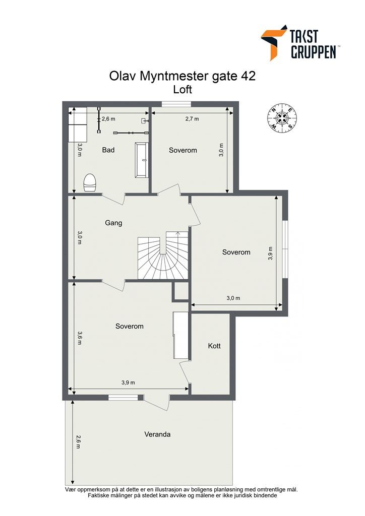 Plantegning - Loftsetasje