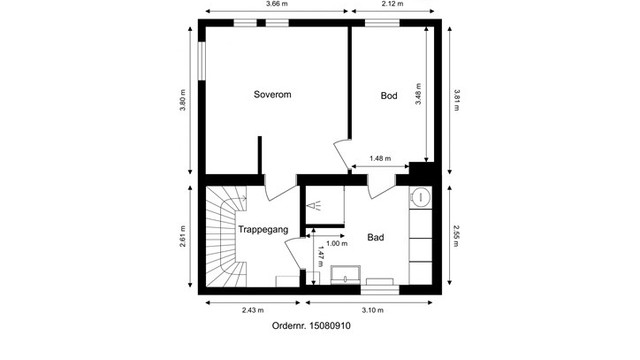 Kjelleretasjen på 39 m² er vesentlig oppgradert og inneholder bad, soverom og bod. Bruksendring til hoveddel er godkjent.