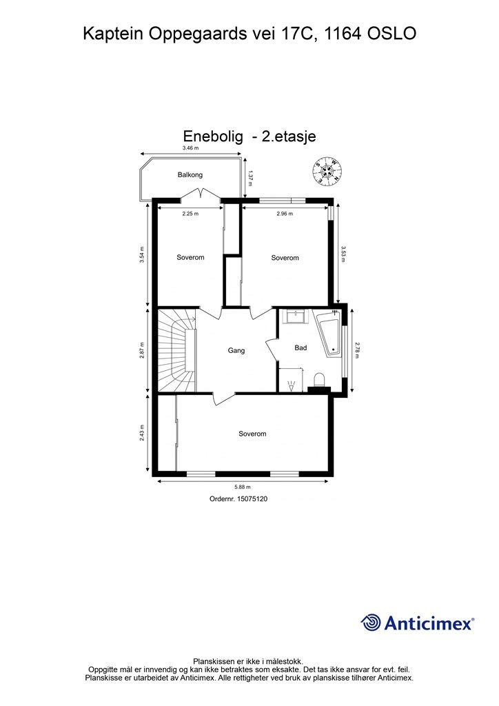 Plantegning - 2. etasje