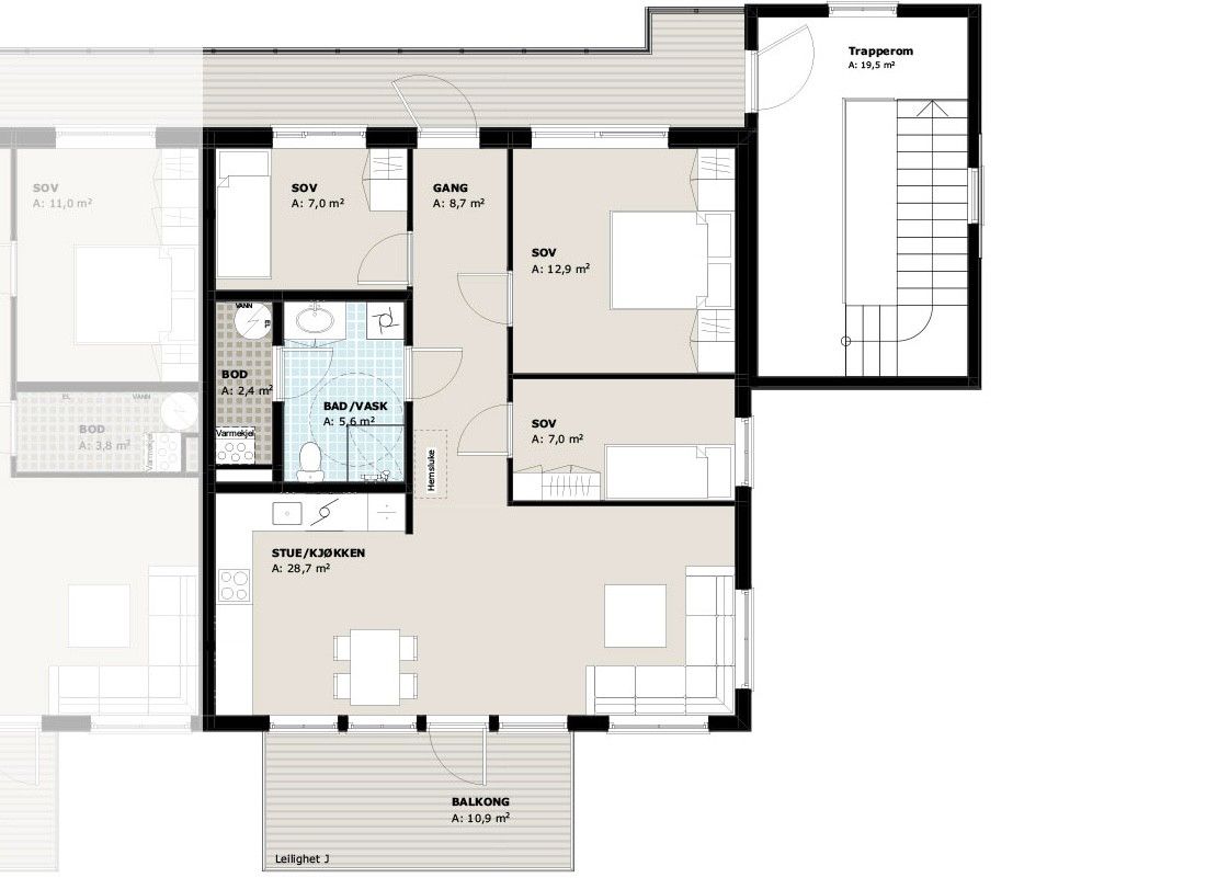 Plantegning leilighet