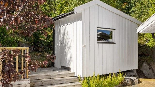 Praktisk utebod på terrassen