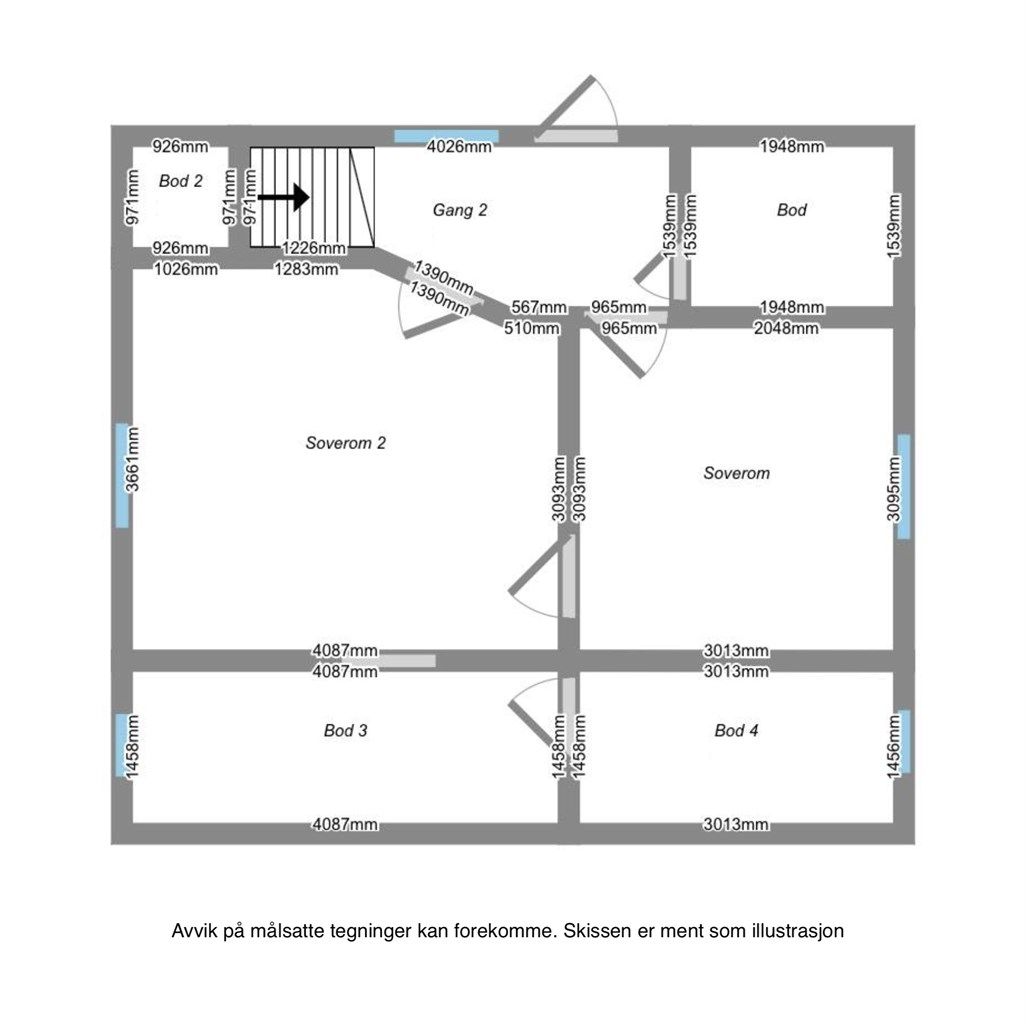 Plantegning 2. etasje - Gamle Kongsbergvei 450(Enebolig)