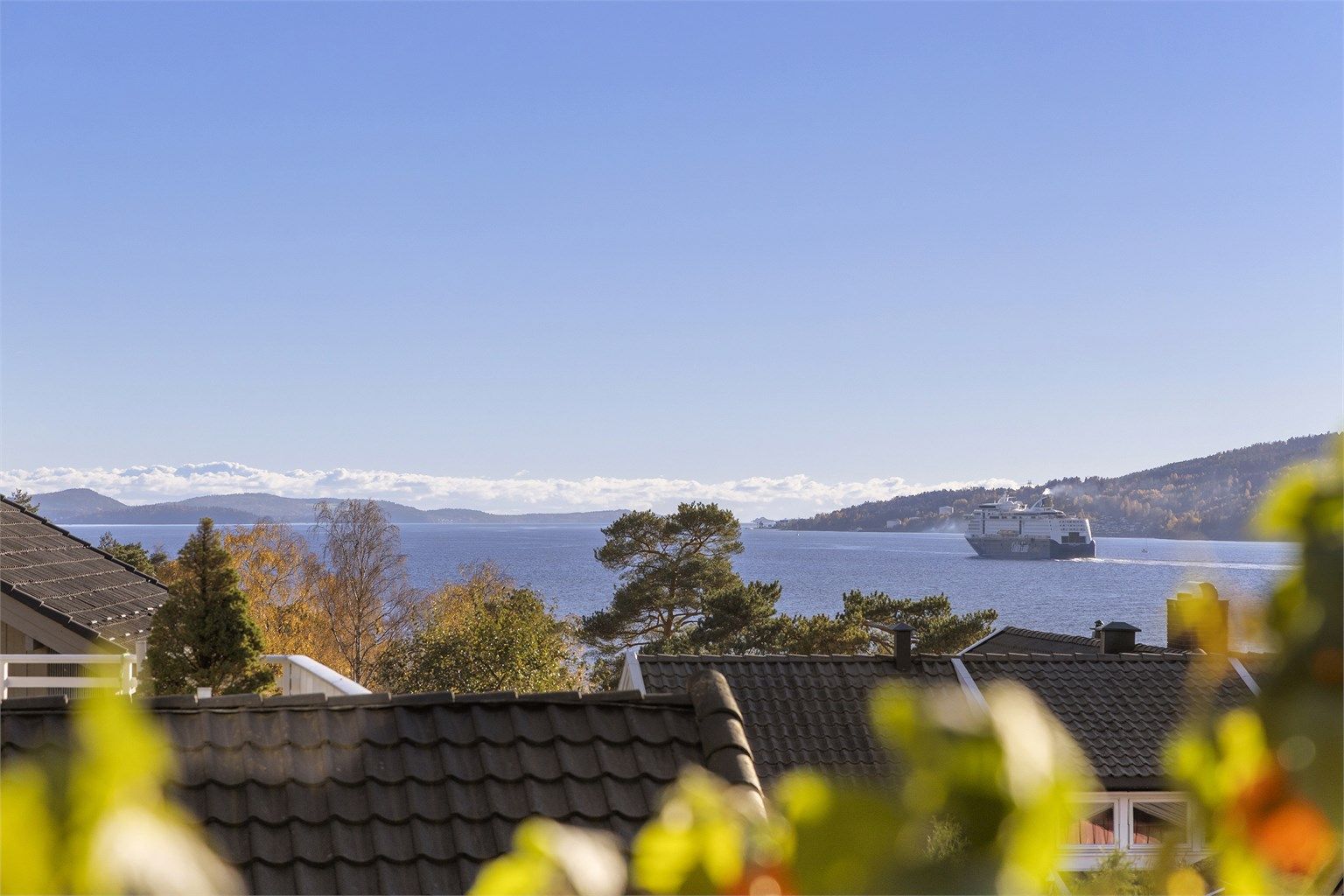 Her kan du følge båttrafikken på Oslofjorden fra egen eiendom.