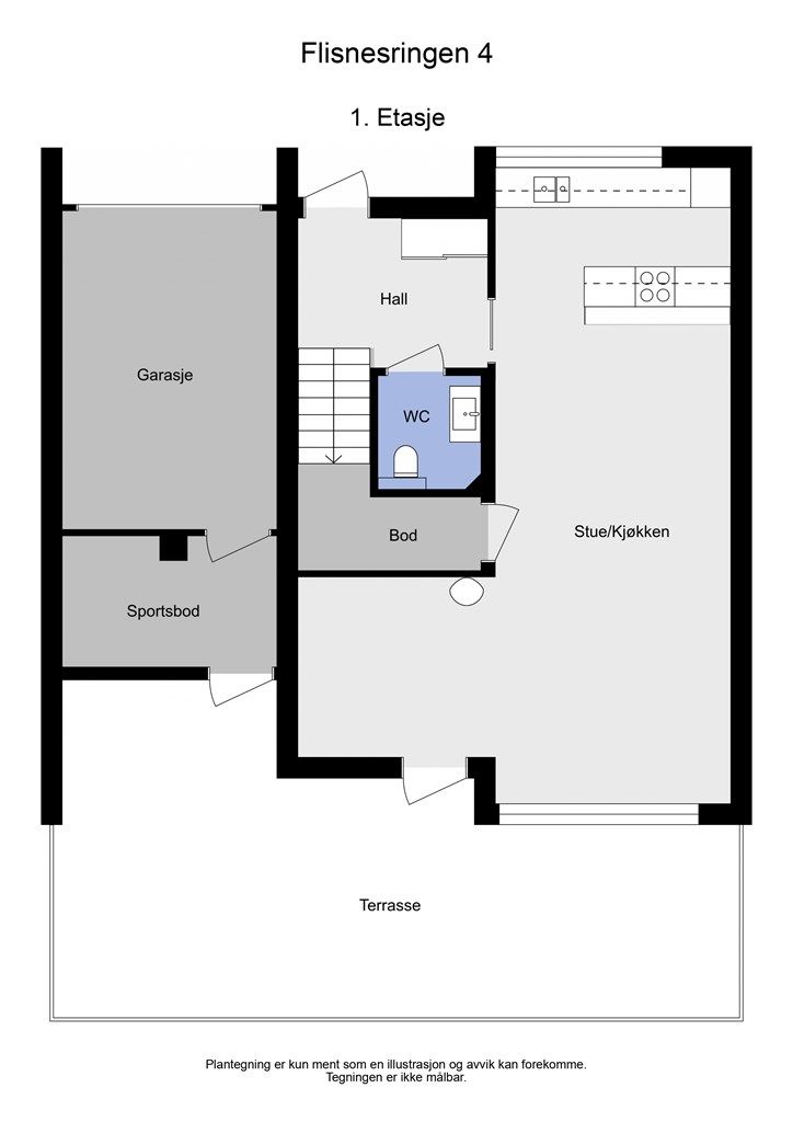 2 D plantegning 1. etasje