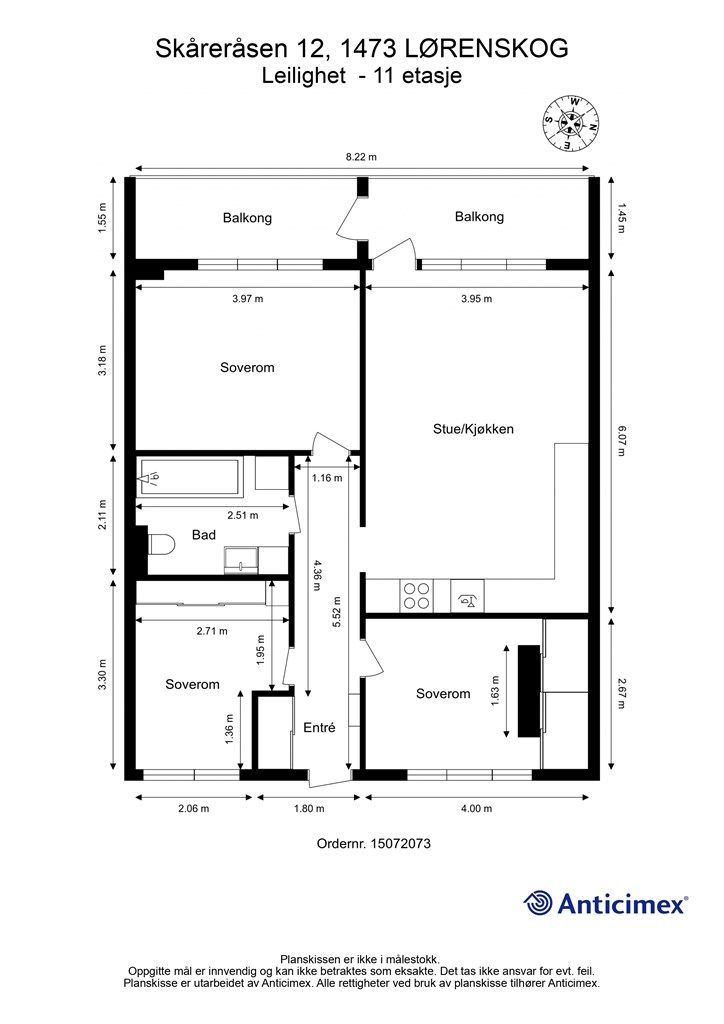 Plantegning 11 etasje