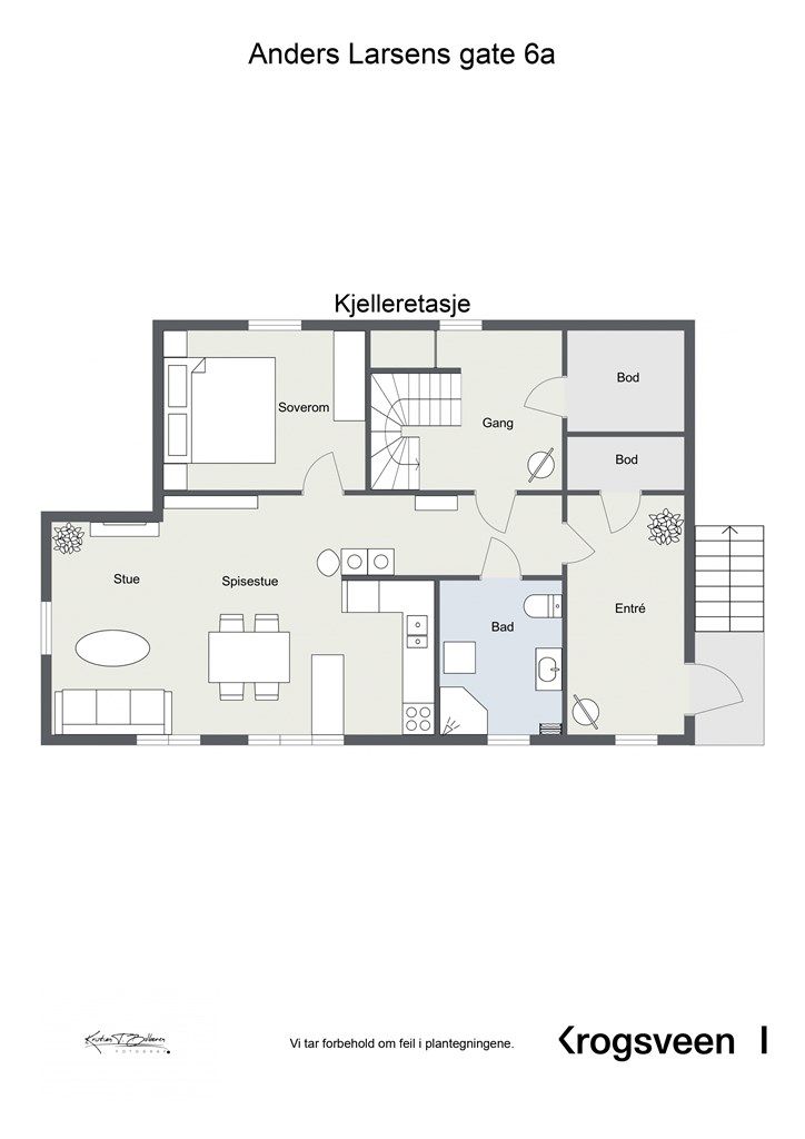 Anders Larsens gate 6A - Plantegning kjeller
