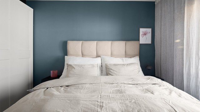 Malte, glatte veggflater gir et nøytralt og godt utgangspunkt for personlig innredning.