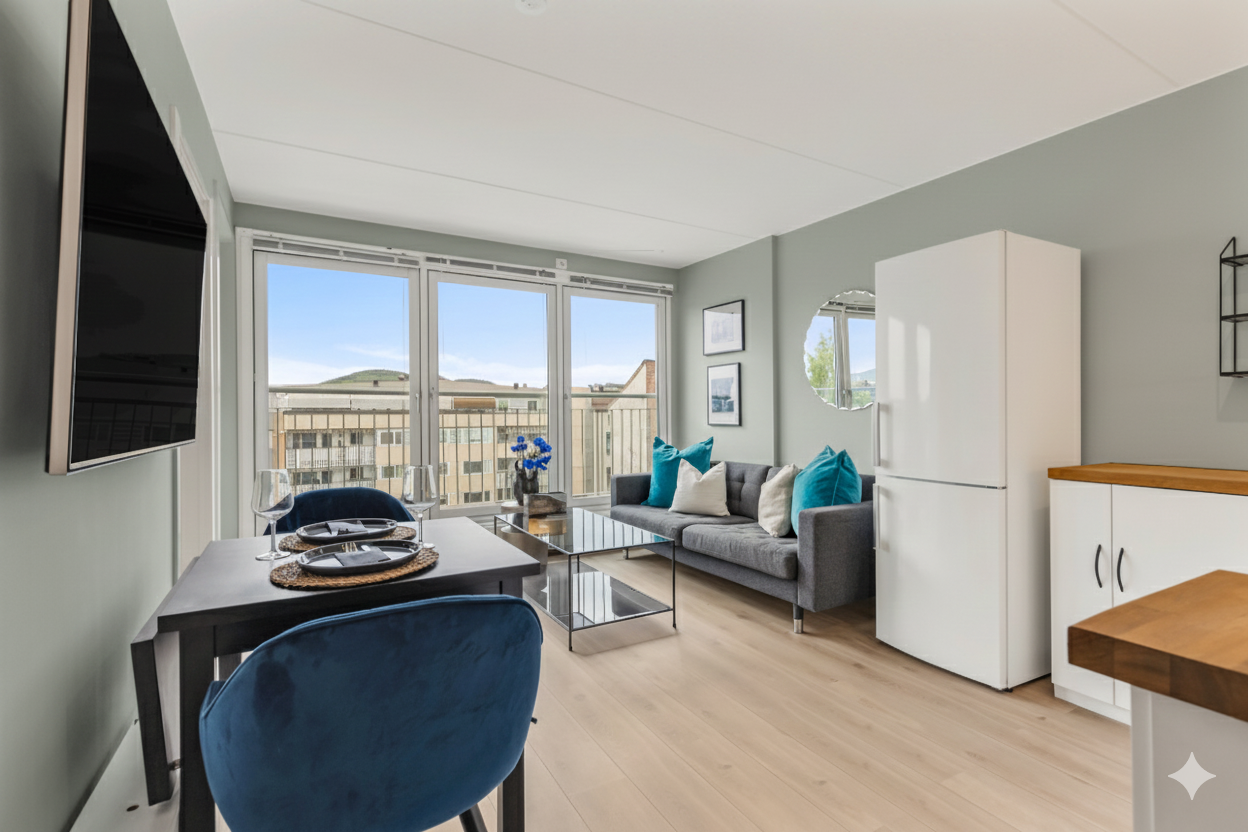 Digitalt endret farge på veggen for inspirasjon