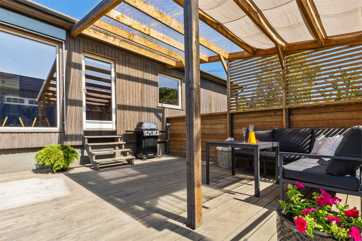 Koselig og lunt uteområde 