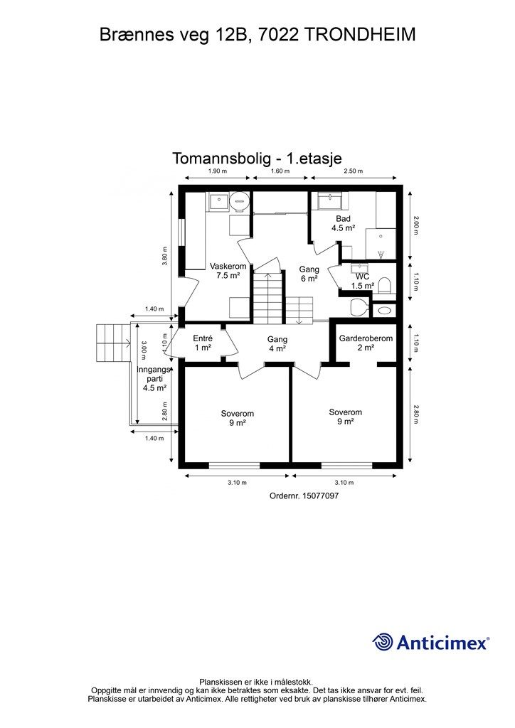 Plantegning - 1.etasje.