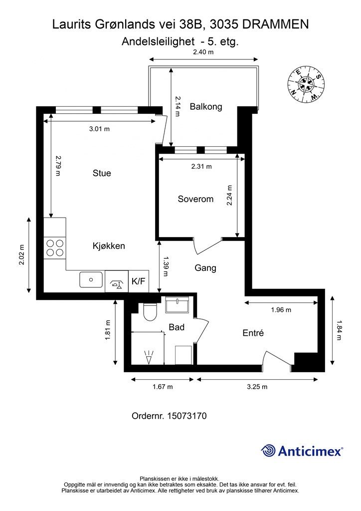 Plantegning - 5. etasje
