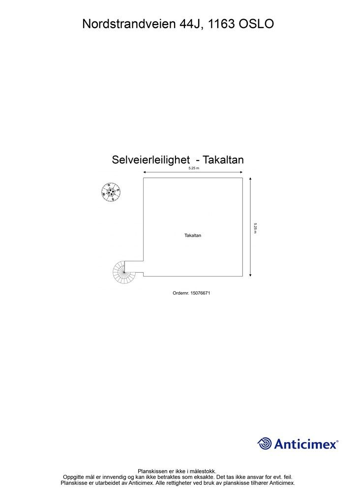 En privat takterrasse på 28 m² gir en usjenert og solrik uteplass.