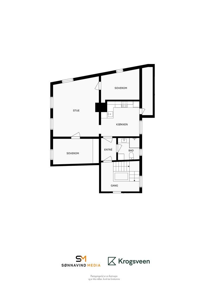 Plantegning leiligheten