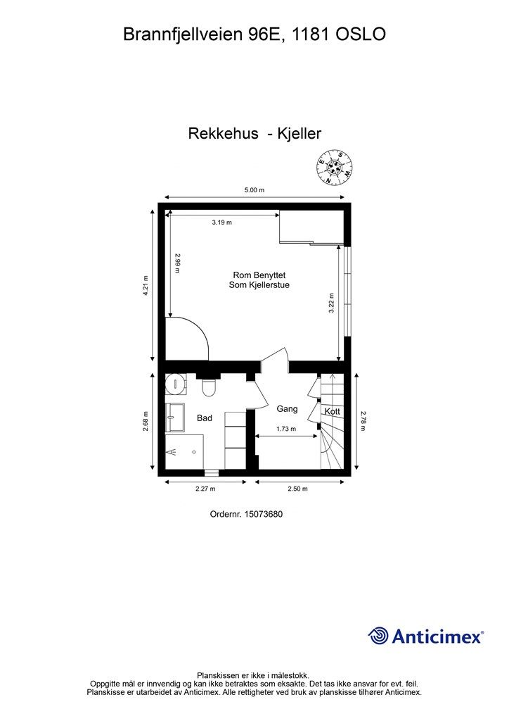 Plantegning kjeller.